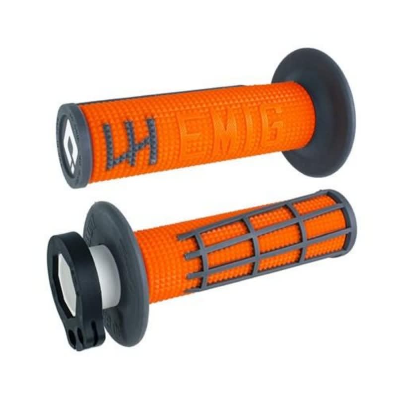 ODI Mx V2 Emig 2.0 Lock On Grip  2T/4T - Orange/Graphite