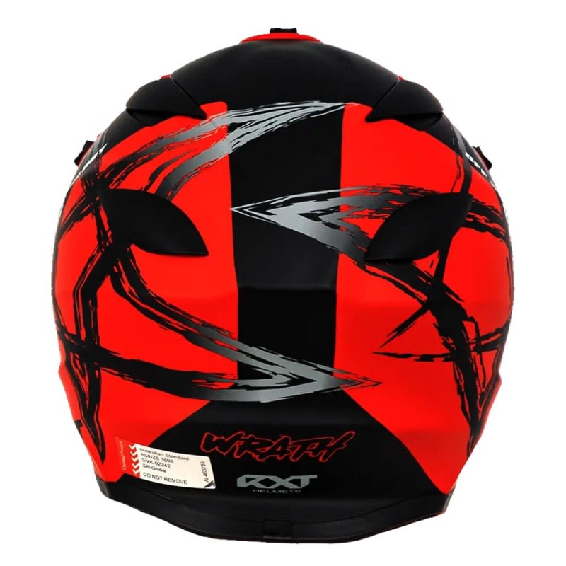RXT Sector Wrath Matt Black/Red Helmet
