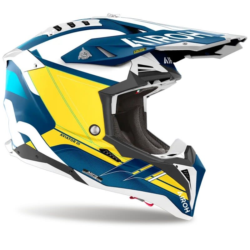 AIROH Aviator 3 Saber Blue Matt Helmet