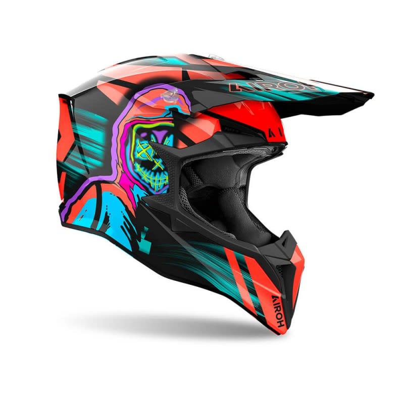 AIROH Wraaap 'Cyber' Orange Gloss Helmet