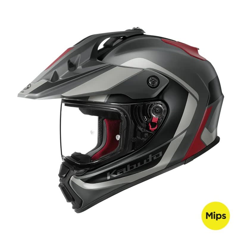 Kabuto GEOSYS GT MIPS Block Gunmetal Red