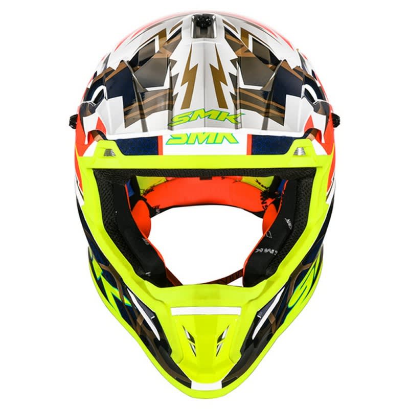 SMK Allterra Helmet Fulmine GL174 - White/Orange/Yellow