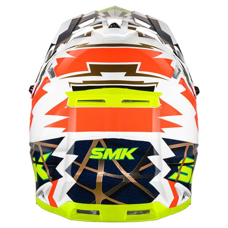 SMK Allterra Helmet Fulmine GL174 - White/Orange/Yellow