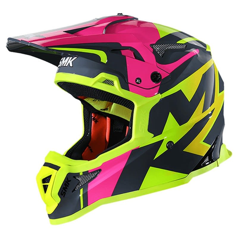 SMK Allterra Helmet X-Power GL649 - Grey/Yellow/Pink