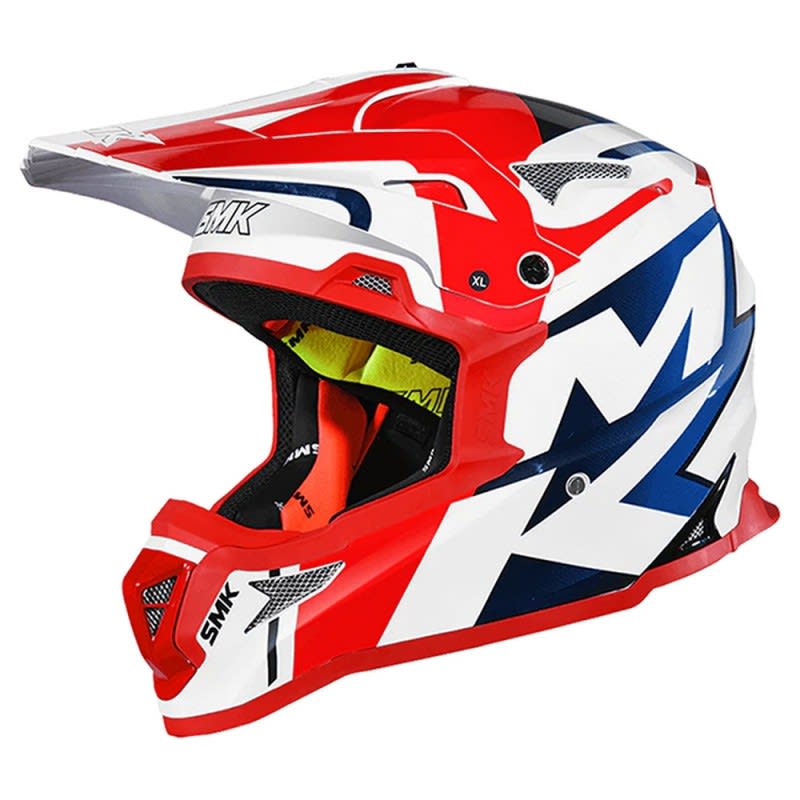 SMK Allterra Helmet X-Power MA153 - Matte White/Blue/Red