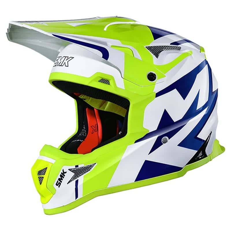 SMK Allterra Helmet X-Power MA154 - Matte White/Blue/Yellow