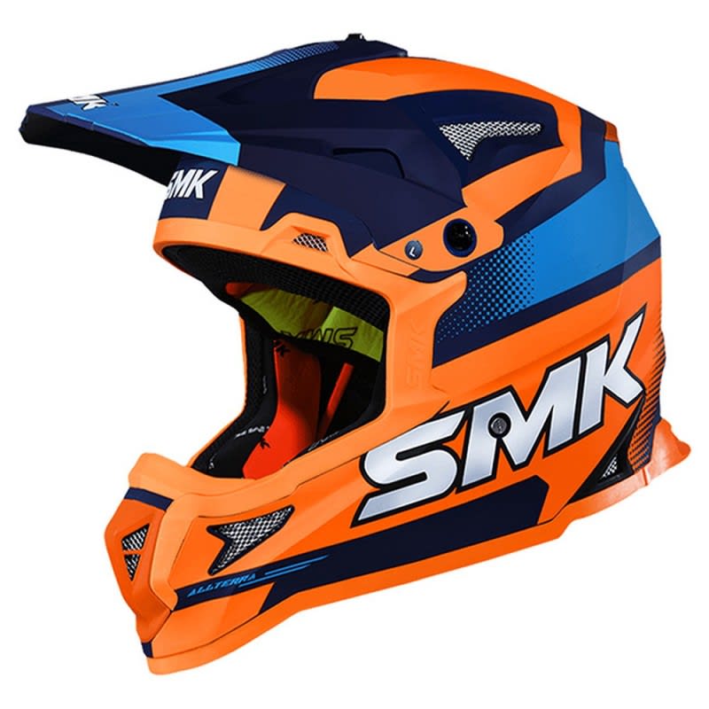 SMK Allterra Helmet X-Throttle MA575 - Matte Blue/Orange/Blue