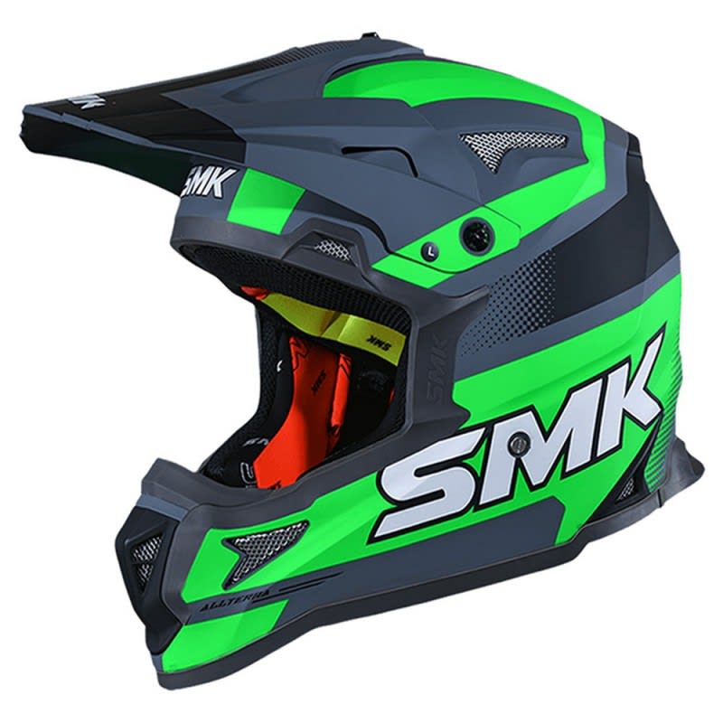 SMK Allterra Helmet X-Throttle MA682 - Matte Grey/Green/Black