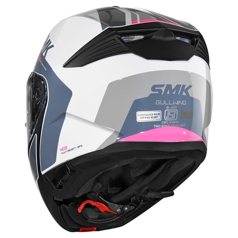 SMK Gullwing Helmet Kresto GL169 - White/Grey/Pink