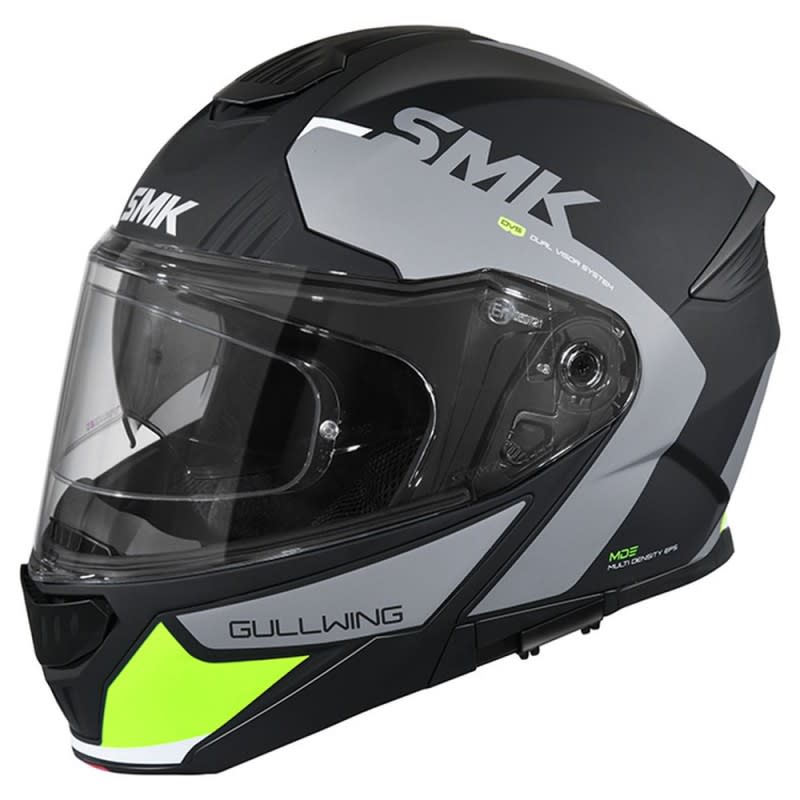 SMK Gullwing Helmet Kresto MA264 - Matte Black/Grey