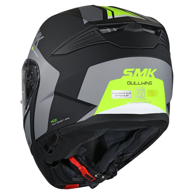 SMK Gullwing Helmet Kresto MA264 - Matte Black/Grey