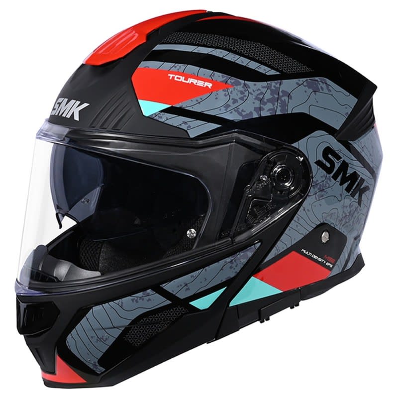 SMK Gullwing Helmet Navigator GL263 - Black/Grey/Red