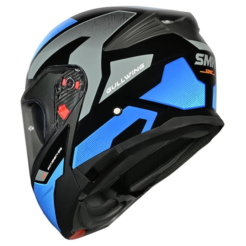 SMK Gullwing Helmet Sonic GL256 - Black/Blue/Grey