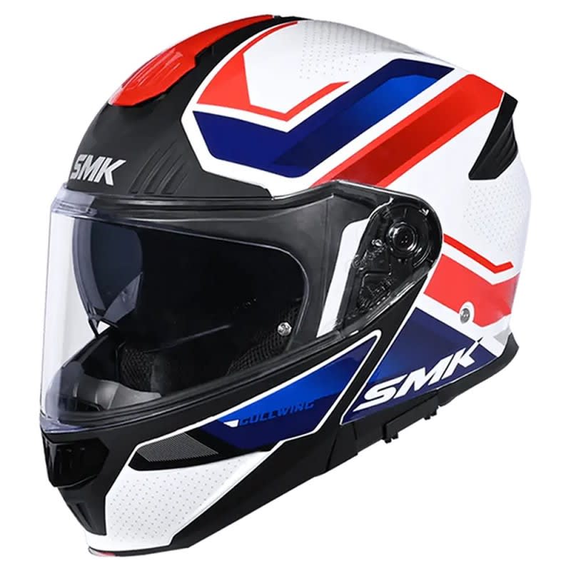SMK Gullwing Helmet Supertour GL153 - Matte White/Blue/Red