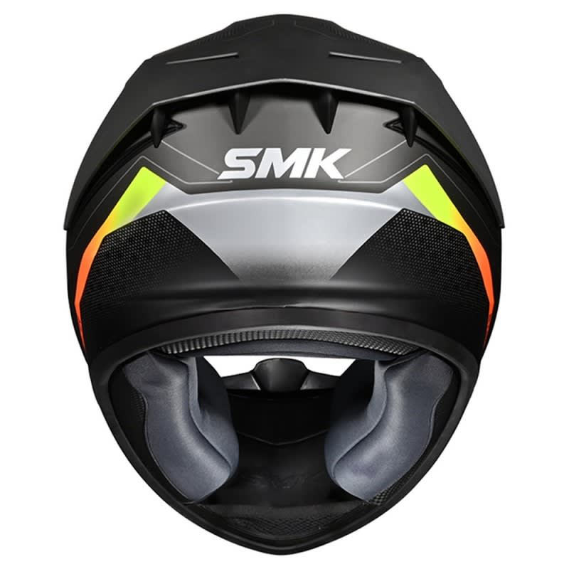 SMK Stellar Helmet Flight MA264 - Matte Black/Grey/Yellow