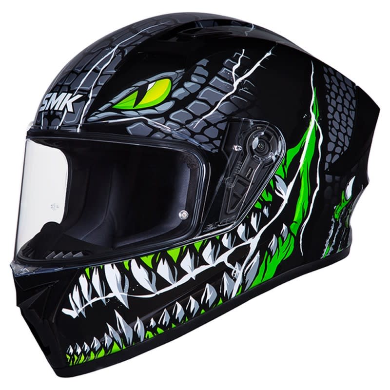 SMK Stellar Helmet Taotei GL268 - Black/Grey/Green