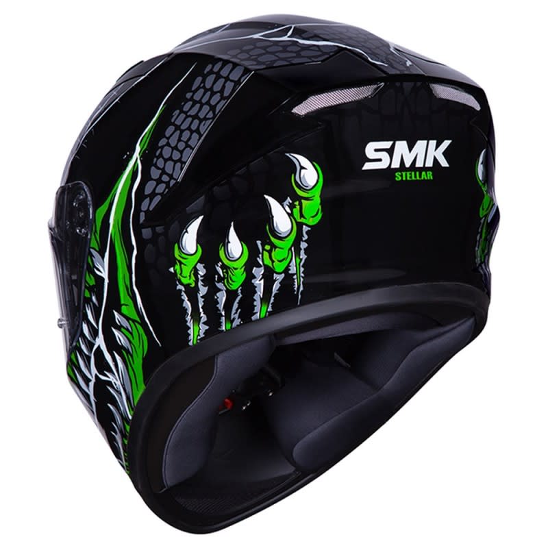 SMK Stellar Helmet Taotei GL268 - Black/Grey/Green