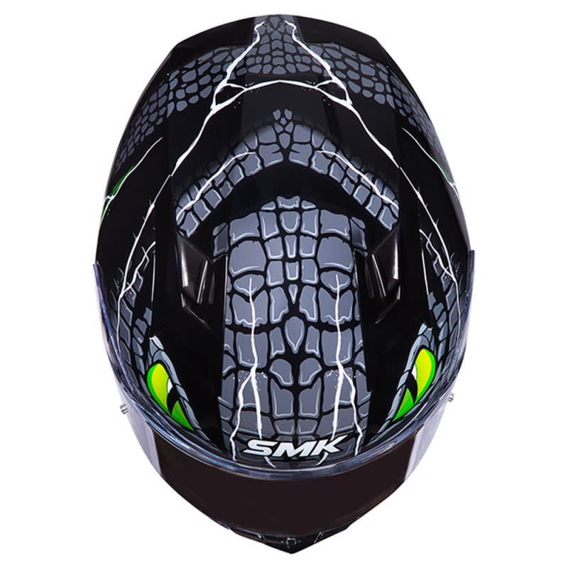 SMK Stellar Helmet Taotei GL268 - Black/Grey/Green