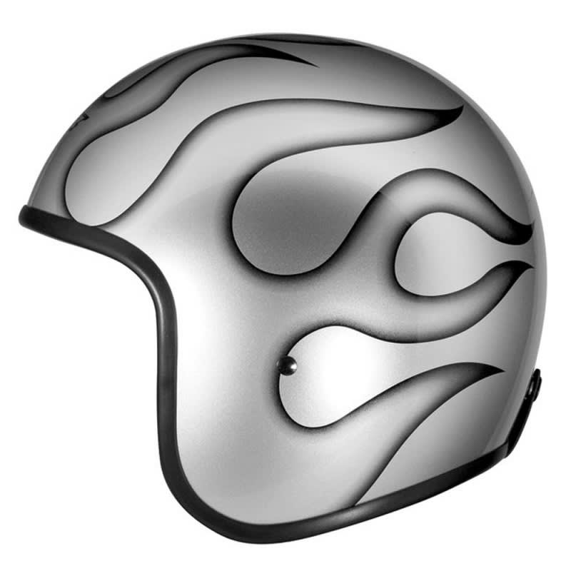 M2R Custom Fg Helmet Flamed PC-10 - Silver