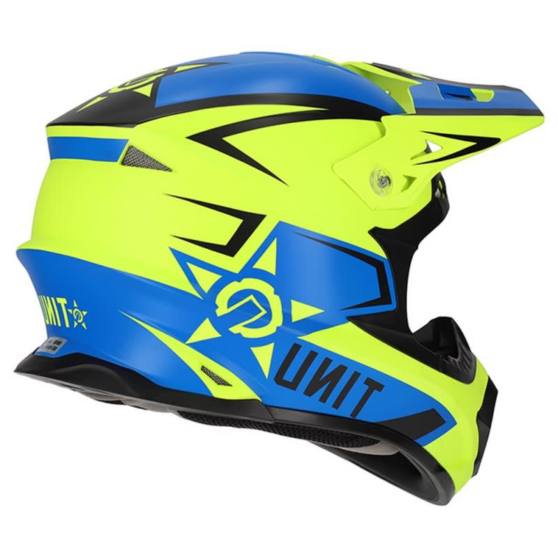 M2R Exo Helmet Unit Protech PC-2F - Matte Blue/Hi-Vis