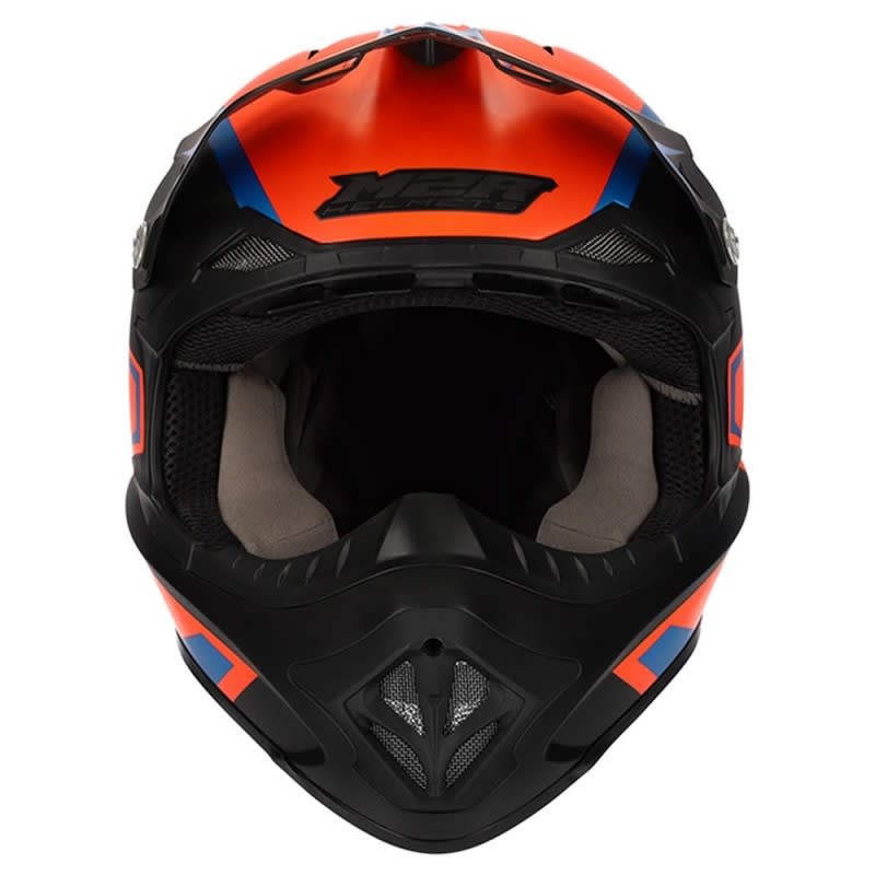 M2R Exo Helmet Unit Protech PC-8F - Matte Orange/Blue