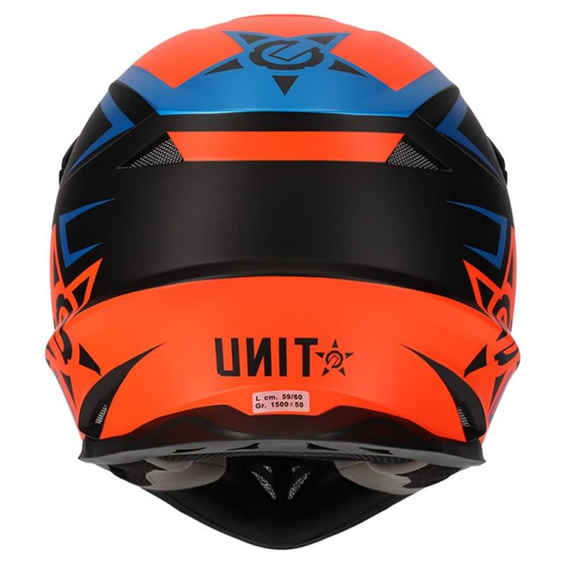 M2R Exo Helmet Unit Protech PC-8F - Matte Orange/Blue