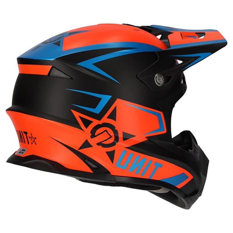 M2R Exo Helmet Unit Protech PC-8F - Matte Orange/Blue