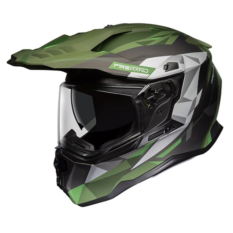 M2R Hybrid Helmet Poly PC-4F - Black/Green