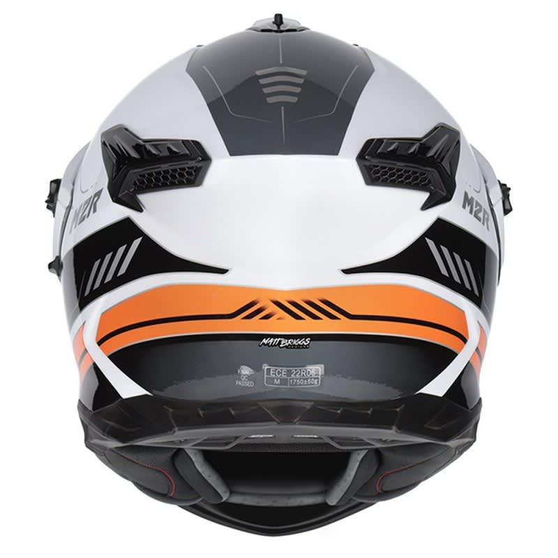 M2R Navigator Helmet Venture Pc- 8 - White/Black/Orange
