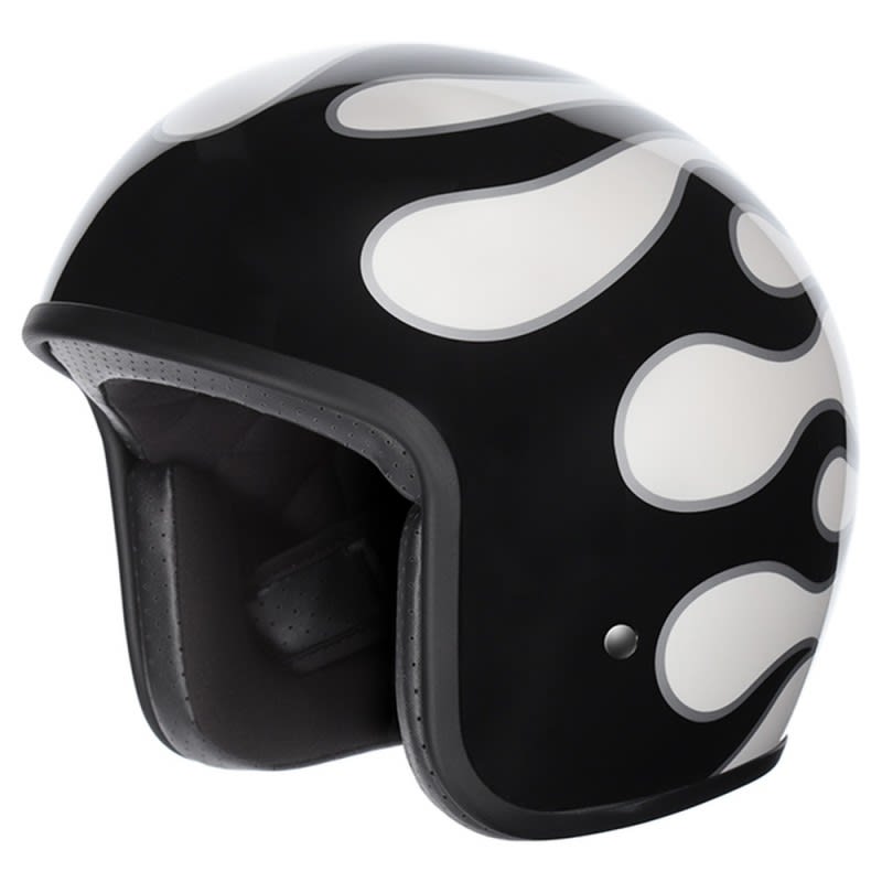 M2R Prime Helmet Flamed PC-6 - White/Black/Silver