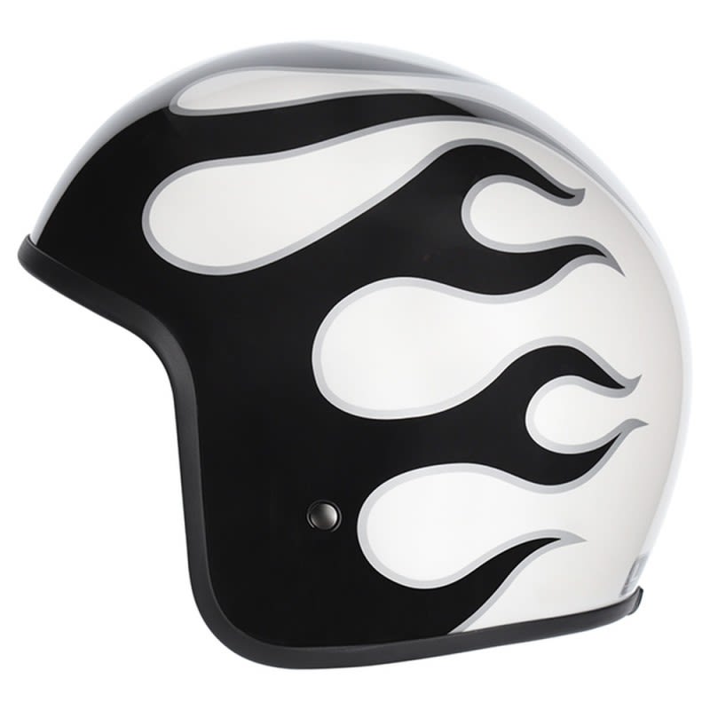 M2R Prime Helmet Flamed PC-6 - White/Black/Silver