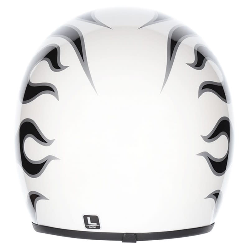 M2R Prime Helmet Flamed PC-6 - White/Black/Silver