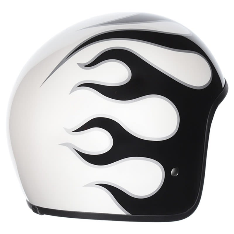 M2R Prime Helmet Flamed PC-6 - White/Black/Silver