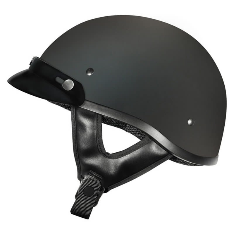 M2R Rebel Shorty Helmet With Peak - Matte Black