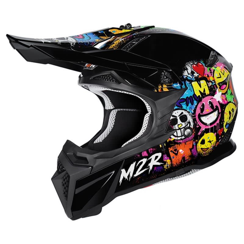 M2R X2.1 Youth Helmet Emoji PC-10 - Black