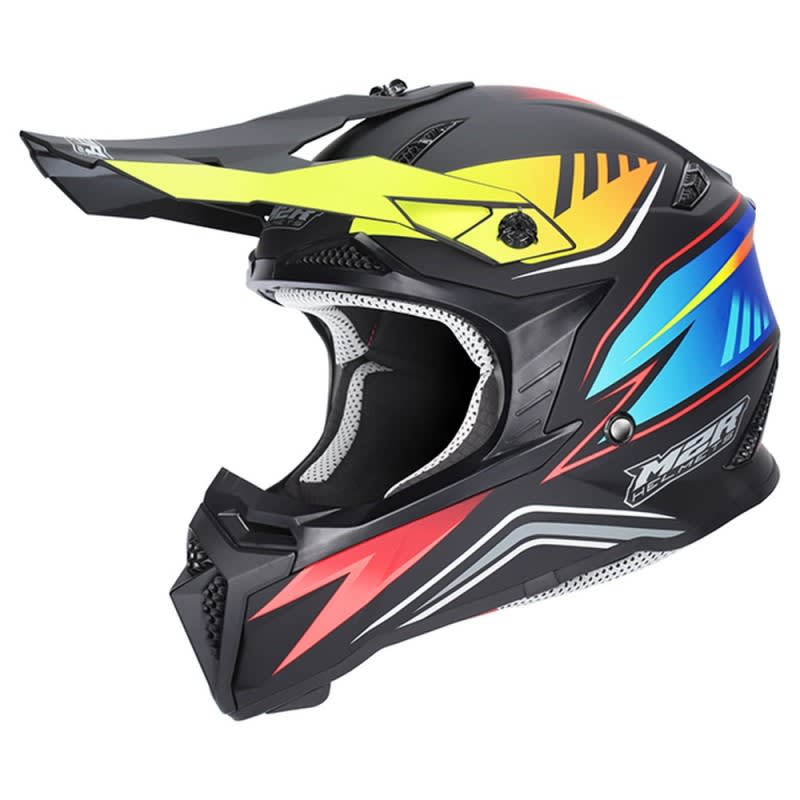 M2R X2.1 Youth Helmet Hype PC-1F - Black/Red