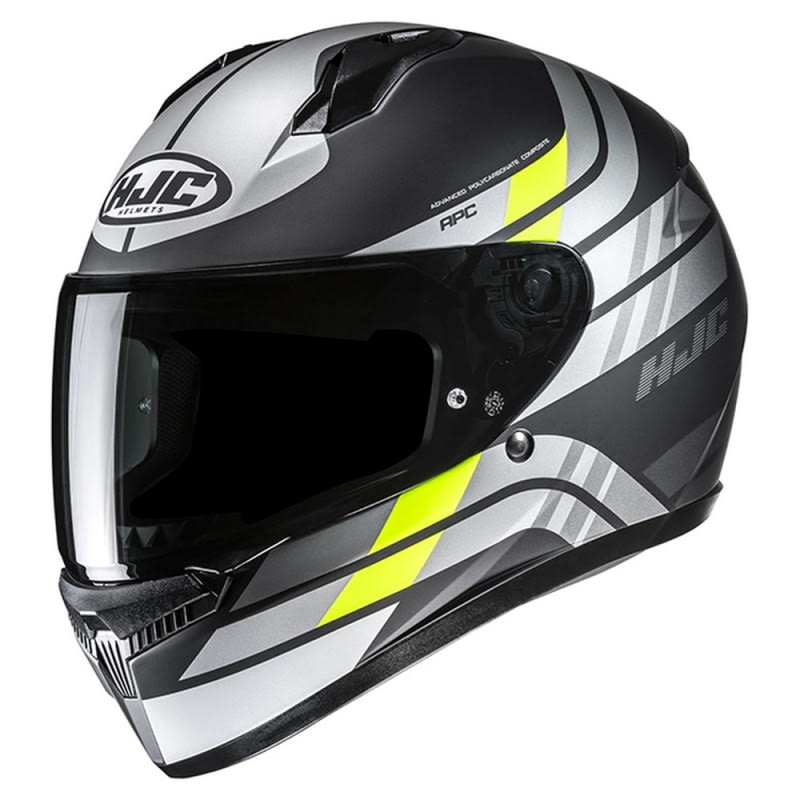 HJC C10 Helmet Hiper MC-3HSF - Black/Silver/Yellow