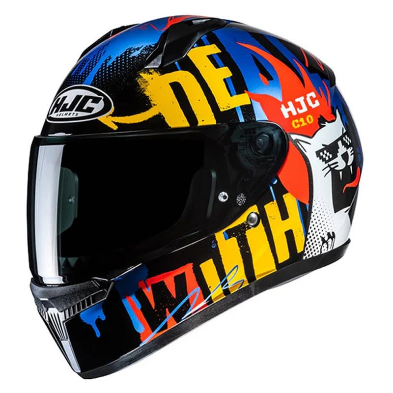 HJC C10 Youth Helmet Hiper MC-21 - Black/Blue/Yellow