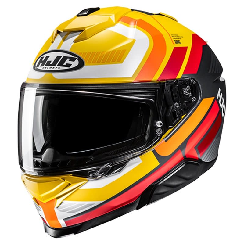 HJC I71 Helmet Viz MC-3SF - Yellow/Black/Red