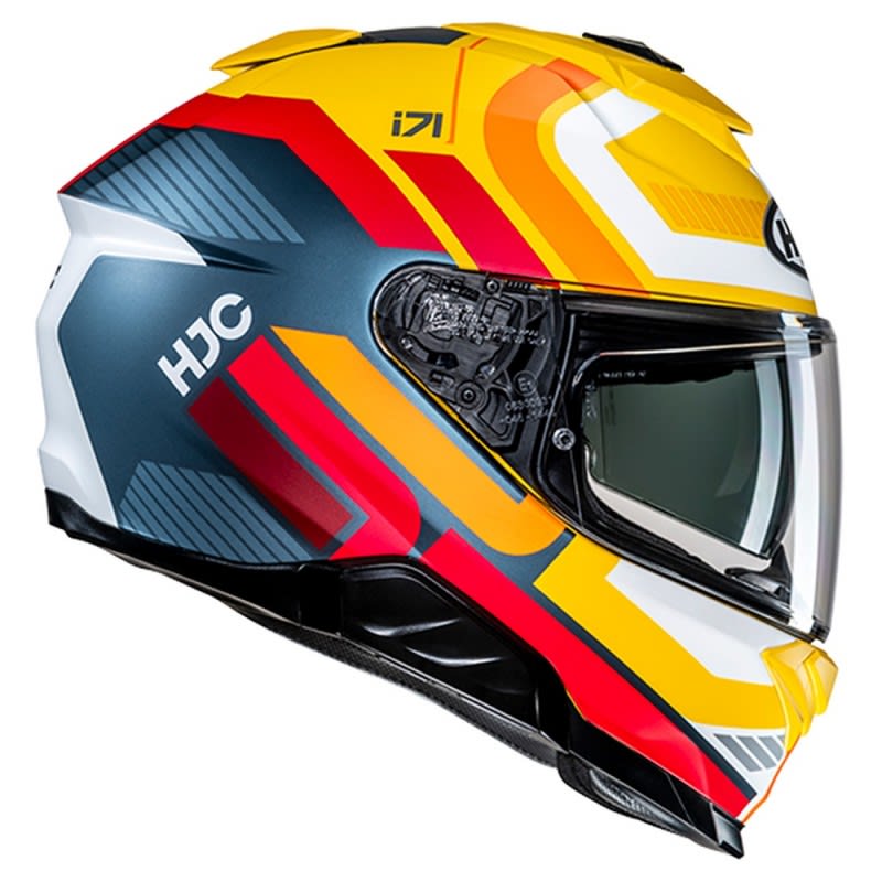 HJC I71 Helmet Viz MC-3SF - Yellow/Black/Red