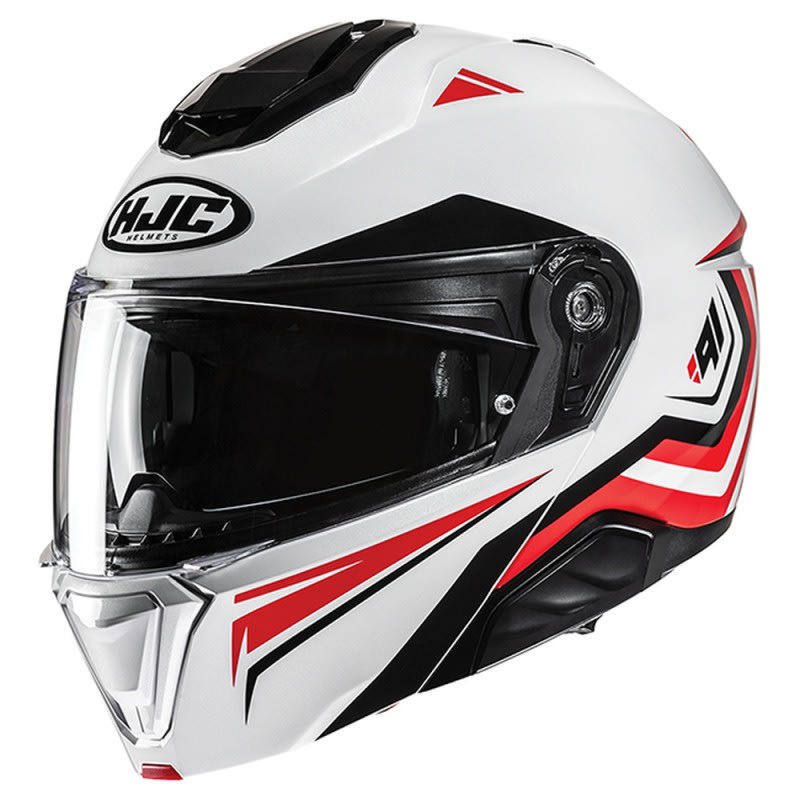 HJC I91 Helmet Tricus MC-1 - White/Red