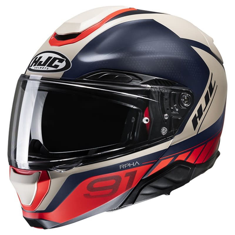 HJC Rhpa 91 Helmet Raphino MC-1SF - Black/Red