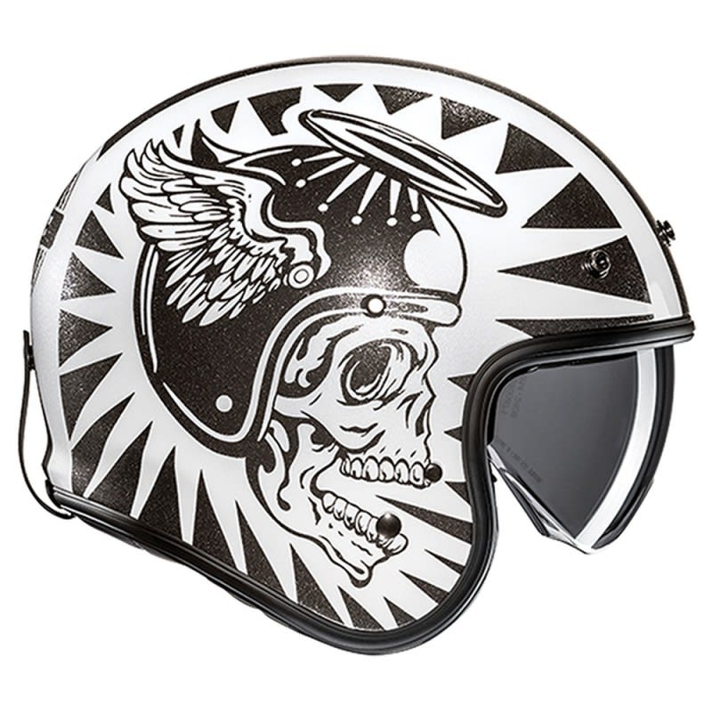 HJC V31 Helmet Flame MC-5 - Black/White