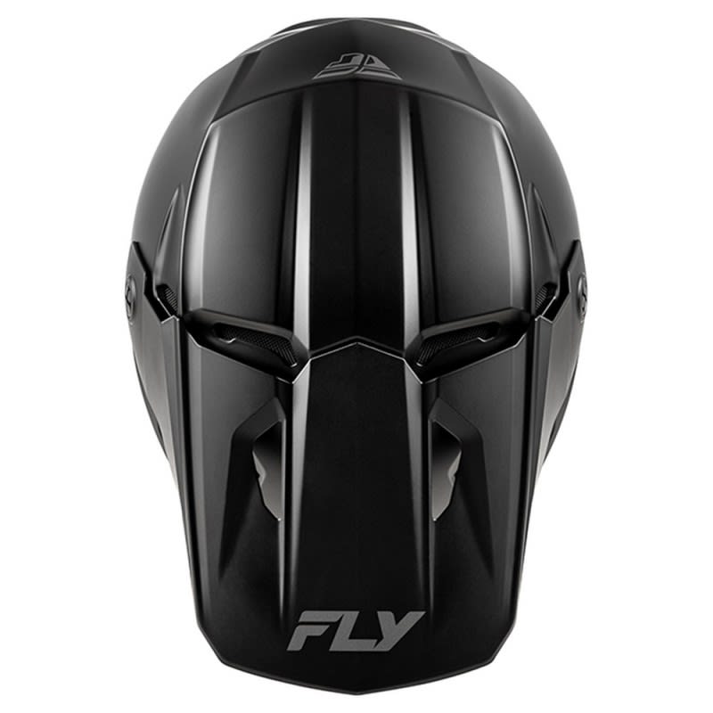 Fly Racing 2027 Kinetic Solid Matte Black Kids Helmet