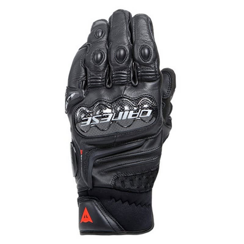 Dainese Carbon 4 Leather Gloves - Short Cuff - Black