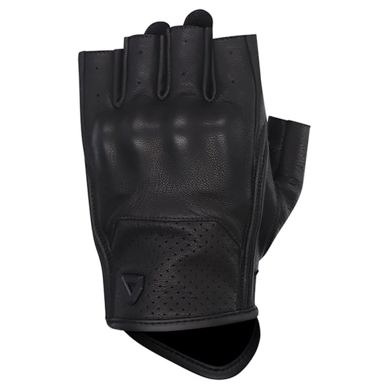 Dririder Legacy Fingerless Leather Gloves - Black