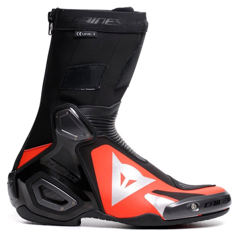 Dainese Axial 2 Boots - Black/Fluoro Red