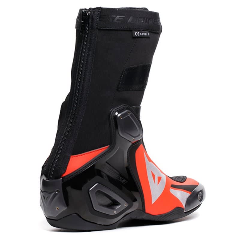 Dainese Axial 2 Boots - Black/Fluoro Red