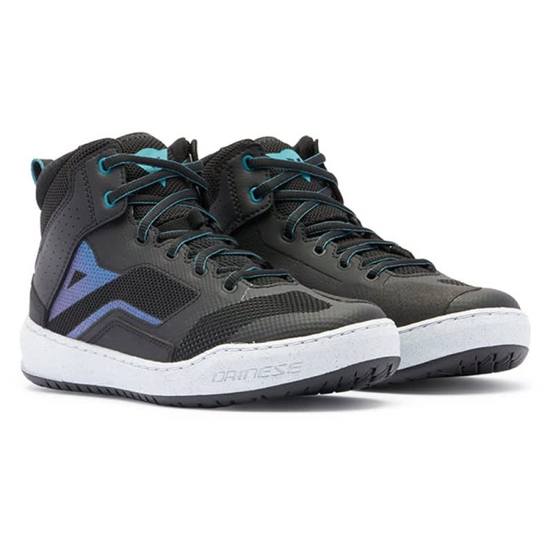 Dainese Suburb Air Ladies Shoes - Black/White/Harbour Blue