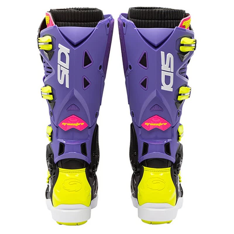 SIDI Crossfire 3 SRS Boots - Violet/Black/Fluoro Yellow